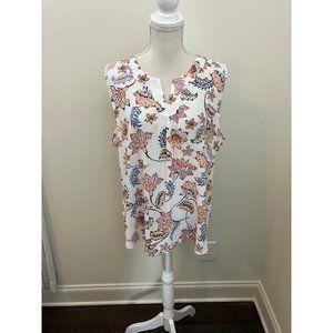 Van Heusen Multicolor Print Sleeveless Top Size XL NWT